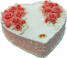 Торт №19 Виктория (сердце) фото