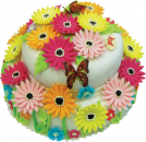 Торт №22 Цветочный вальс (герберы) фото