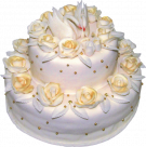 Торт №31 Цветочный вальс (лебеди) фото